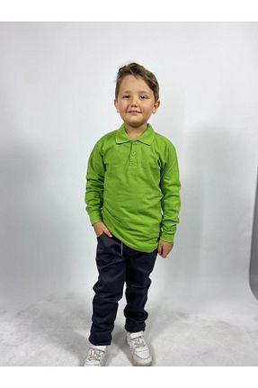 پولوشرت سبز بچه گانه پنبه ای Nacar - کد 343421197