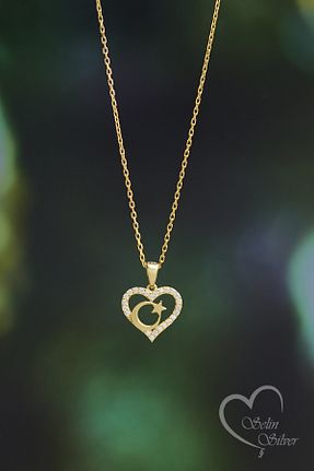 گردنبند نقره طلائی زنانه 925 عیار SS Selin Silver - کد 108390233
