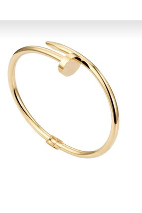 دستبند استیل طلائی زنانه استیل ضد زنگ کد 283380610