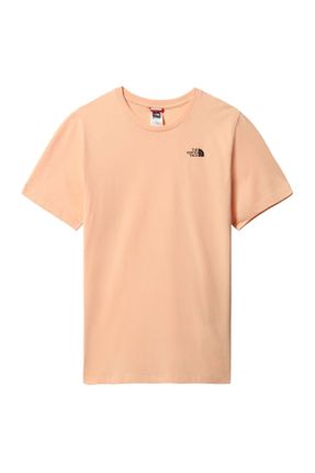 تی شرت نارنجی زنانه رگولار یقه خدمه تکی بیسیک کد 343646199