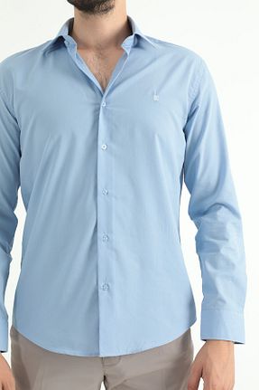 پیراهن آبی مردانه اسلیم فیت ModaPlaza - کد 344600508