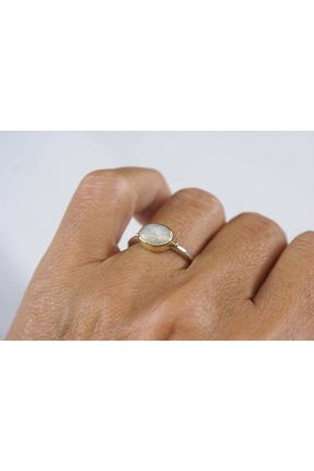 انگشتر نقره زنانه سنگ ماه NSA SILVER - کد 134456636