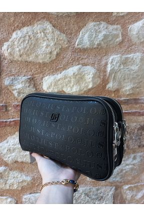 کیف دوشی مشکی زنانه چرم مصنوعی Just Polo - کد 344342836