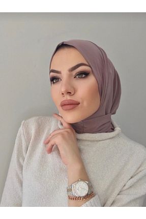روسری قهوه ای ساده Ayselcehobi - کد 345315985