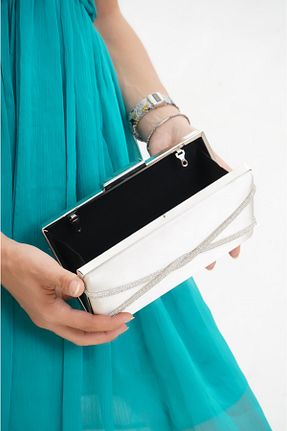 کیف مجلسی بژ زنانه چرم مصنوعی Moda Değirmeni - کد 345906928