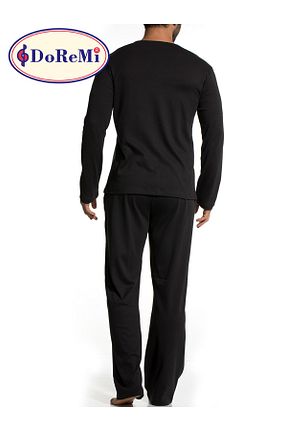 ست لباس راحتی مشکی مردانه چاپی DoReMi - کد 303796524