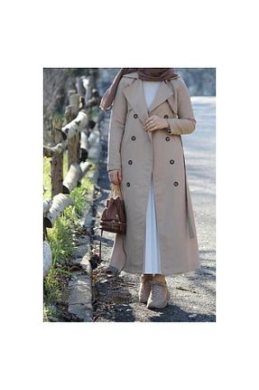 بارانی و بادگیر حجاب طوسی زنانه Relaxed Modaytesettür - کد 345292001