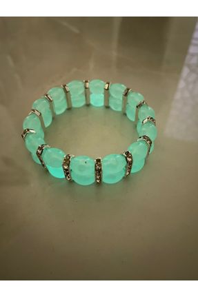 دستبند جواهر سبز زنانه سنگی کد 345264860