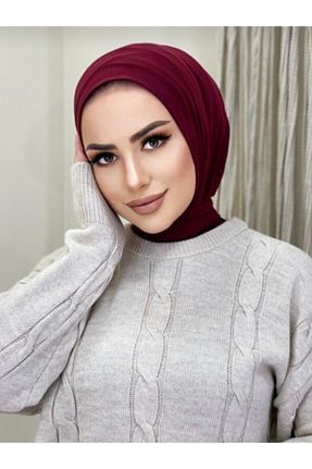 روسری زرشکی ساده Ayselcehobi - کد 345307887