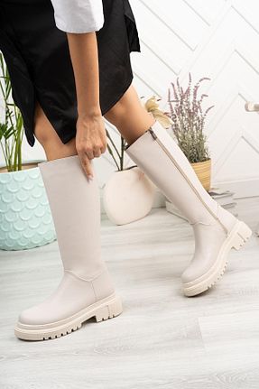 چکمه بژ زنانه چرم مصنوعی Tolgado - کد 346139614