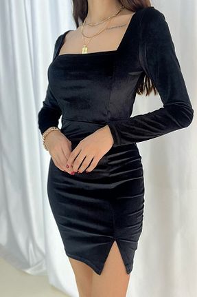 لباس مشکی زنانه بافتنی vuvutasarım - کد 346670025