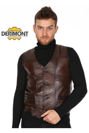 جلیقه آبی مردانه رگولار Derimont