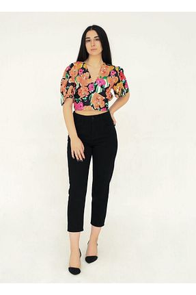 شلوار جین مشکی زنانه پاچه سوپر تنگ SANTA BELLA - کد 345731828