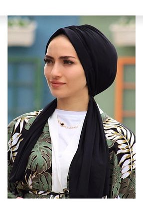 روسری مشکی پنبه پلی استر Ayselcehobi - کد 345897636
