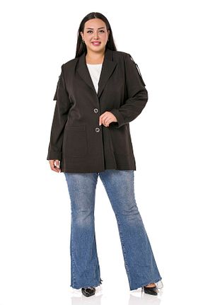 کت سایز بزرگ مشکی زنانه پلی استر DISENTIS MODEST - کد 346074568