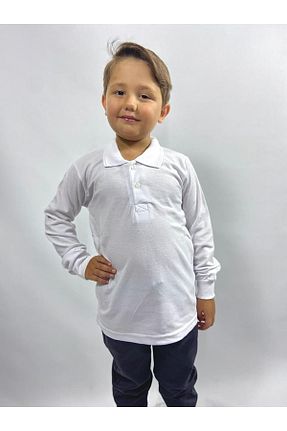 پولوشرت سفید بچه گانه پنبه ای Nacar - کد 346437679