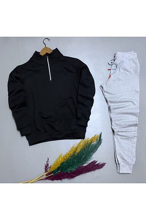 ست بالاتنه و پائین تنه مشکی زنانه بافتنی NewCabin - کد 346681821