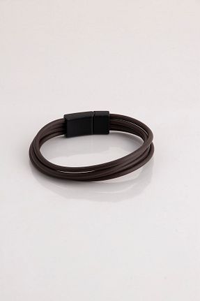 دستبند جواهر قهوه ای زنانه چرم Sortie Aksesuar - کد 346769834