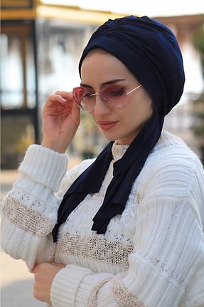کلاه شنا سرمه ای زنانه Amisos Bone Şal Hazır Tesettür Giyim - کد 126146594