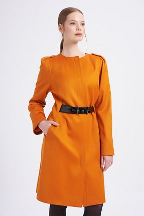 ترنچکت نارنجی زنانه بدون آستر Balizza - کد 347189113