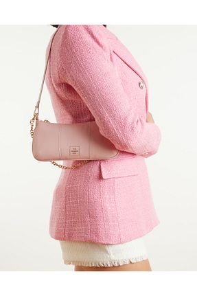 کیف دوشی صورتی زنانه چرم خالص Thestance.co - کد 336617076