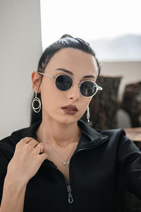 عینک آفتابی سفید زنانه پلاریزه TOMY TİMY - کد 347878548