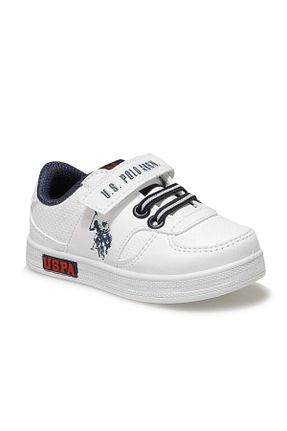 کفش اسنیکر سفید بچه گانه بند دار U.S. Polo Assn. - کد 74643613