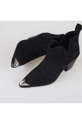 بوت / نیم بوت مشکی زنانه جیر Elegant Ayakkabı - کد 74949988