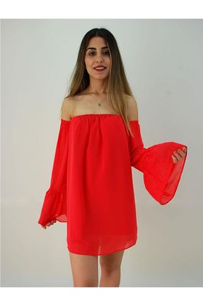 لباس قرمز زنانه بافتنی Elifim Moda - کد 48073456