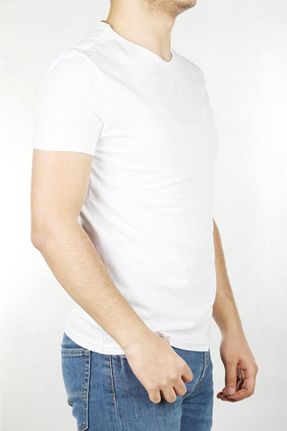 تیشرت سفید مردانه اسلیم فیت Cazador - کد 36960274