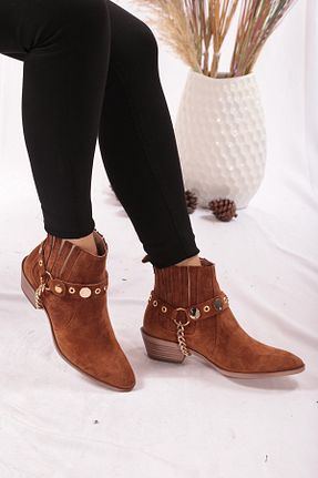 بوت / نیم بوت قهوه ای زنانه چرم خالص Osso - کد 55447153