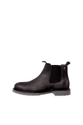 بوت / نیم بوت مشکی مردانه چرم خالص Jack & Jones - کد 346716013