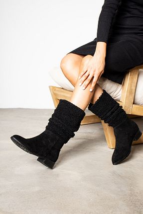 بوت / نیم بوت مشکی زنانه جیر SHOEBELLAS - کد 346719711