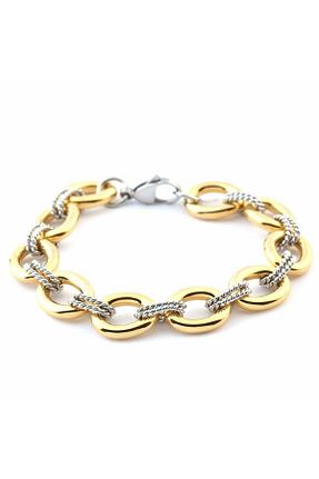 دستبند استیل (فولاد) طلائی زنانه استیل (فولاد) Welch - کد 346779858
