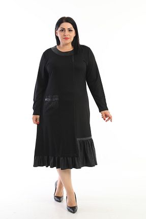 لباس سایز بزرگ مشکی زنانه ویسکون Yasem XXL - کد 346898257