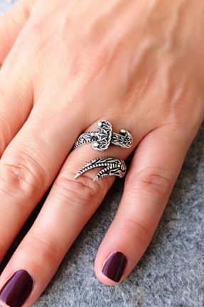انگشتر جواهر زنانه روکش نقره کد 347805359