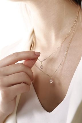 گردنبند جواهر طلائی زنانه روکش طلا Genel Markalar - کد 677474956