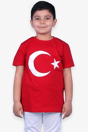 تیشرت قرمز بچه گانه رگولار ALKANO - کد 346789390