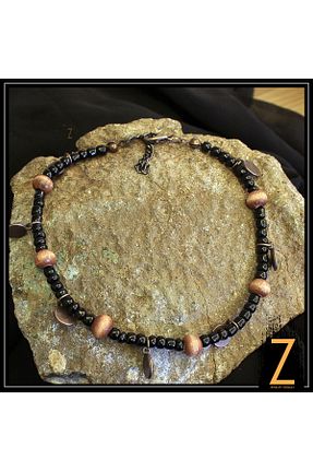 خلخال جواهر قهوه ای زنانه منجق Z Jewelry Design - کد 346790499