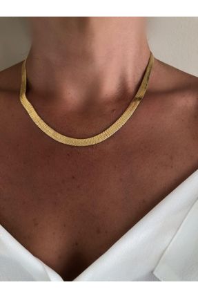 گردنبند جواهر زرد زنانه روکش طلا کد 347256198