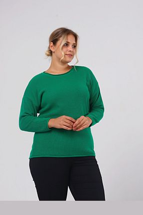 پلیور سبز زنانه ساده AYASOFYA OTANTIK - کد 347285413