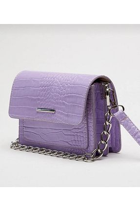 کیف دوشی بنفش زنانه چرم مصنوعی ÇantaModa - کد 346734920