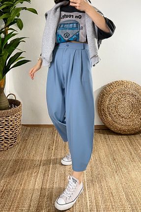 شلوار آبی زنانه پارچه bymaestro woman - کد 347794681