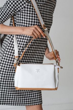 کیف دوشی سفید زنانه چرم مصنوعی Polo Of Colors - کد 347876080