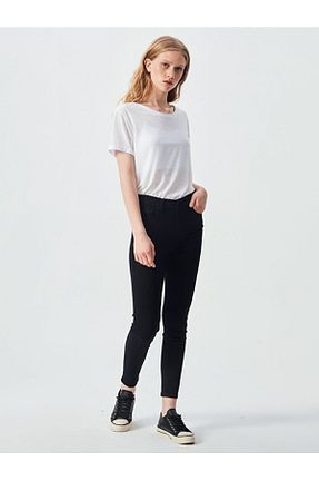 شلوار جین مشکی زنانه پاچه تنگ LİMABEL - کد 347885938