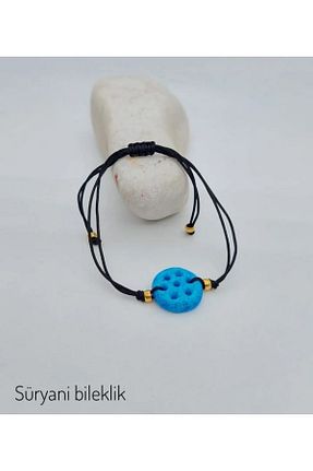 دستبند جواهر آبی زنانه سنگ طبیعی Lidya - کد 348387951