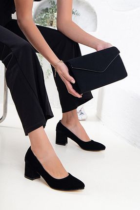 کفش پاشنه بلند کلاسیک مشکی زنانه جیر SOFT FASHION - کد 348939415