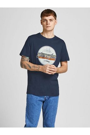 تیشرت سرمه ای مردانه رگولار Jack & Jones - کد 234378055