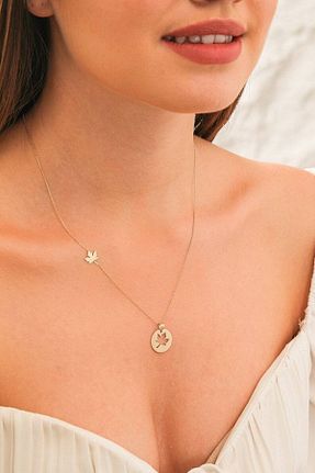 گردنبند نقره طلائی زنانه 925 عیار GÜMÜŞ - کد 348990987