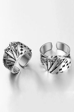 انگشتر جواهر مردانه روکش نقره The Collection - کد 220289108